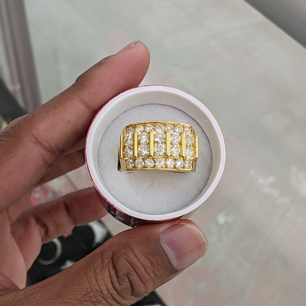 Real Diamond 10kt Gold Ring For Men